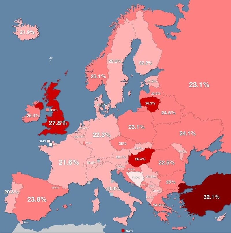 Avrupa obez haritası