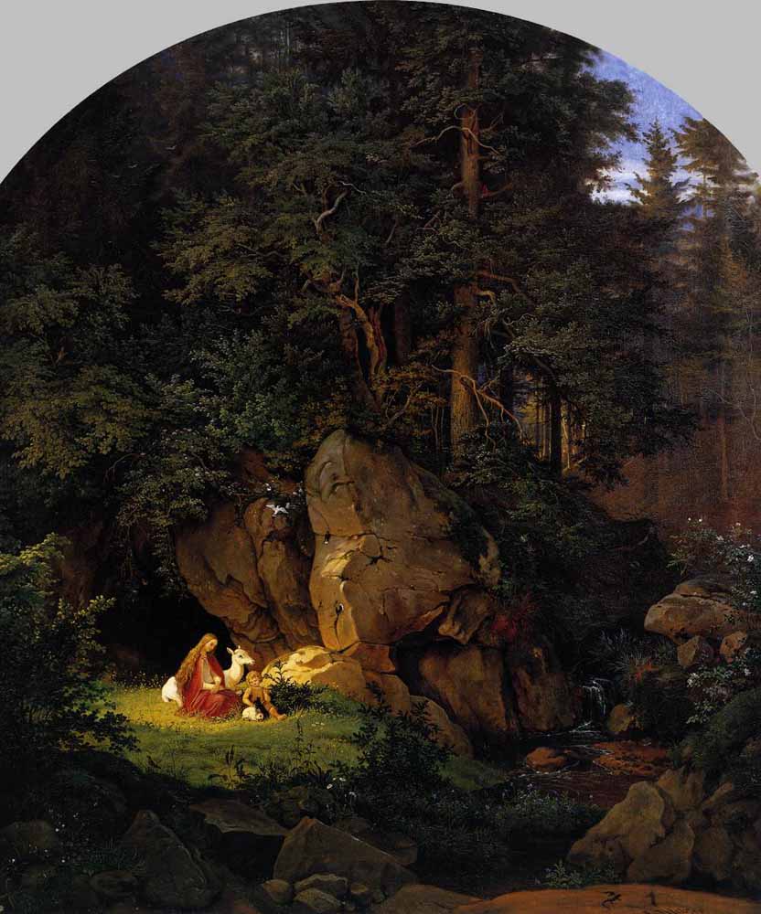 RICHTER_Adrian_Ludwig_Genoveva_In_The_Forest_Seclusion.jpg