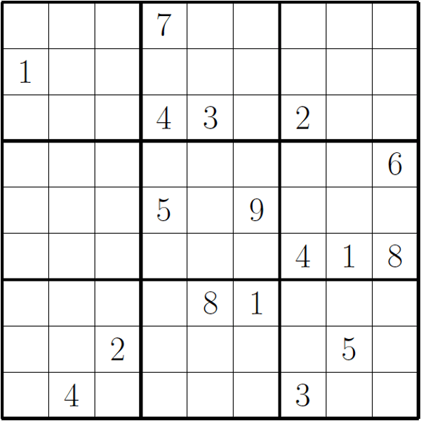 Sudoku oyunu