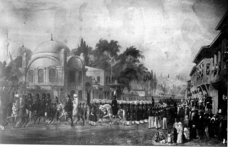 Paolo_Verona_c1840_-_scanned_Constantinopole_%281996%29-Abdulmecid_I_going_to_mosque.png
