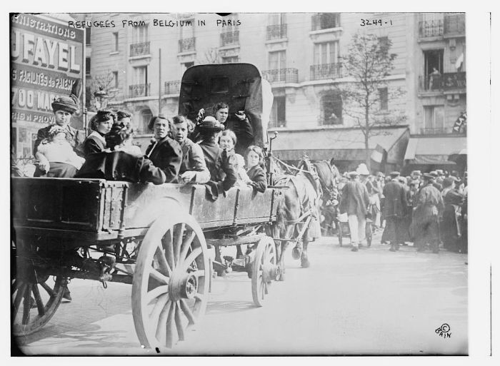 Belgian refugees in Paris during World War I. Paris, France, 1914. [LCID: 2514833]